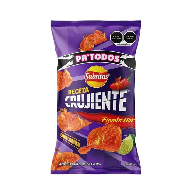 Sabritas Crujiente – Croustilles Flamin’ Hot 240 g