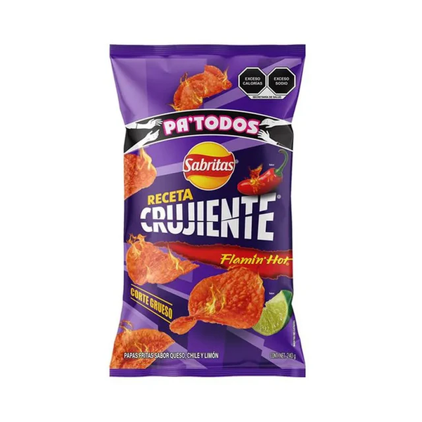 Sabritas Crujiente – Croustilles Flamin’ Hot 240 g