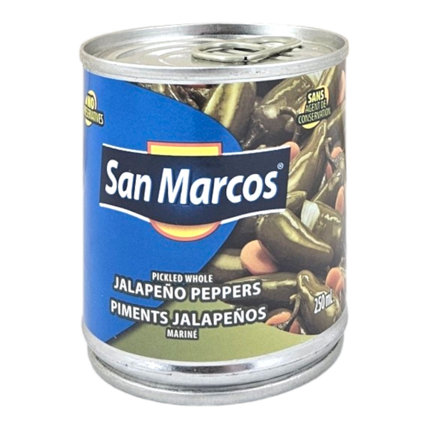 San Marcos – Piments jalapeños entiers marinés 250 ml