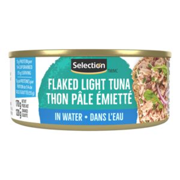 Selection – Thon pâle émietté dans l’eau 170 g