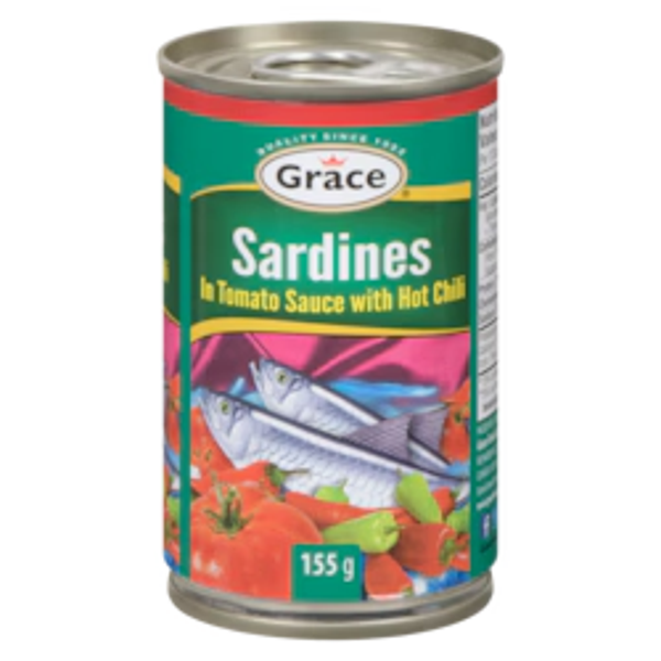 Grace – Sardines à la sauce tomate et piment fort 155 g