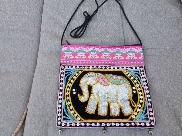 Bohemian tasje Olifant roze