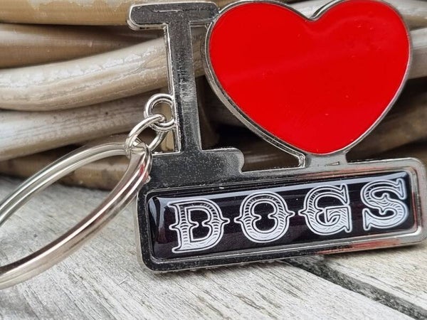 Sleutelhanger I love Dogs