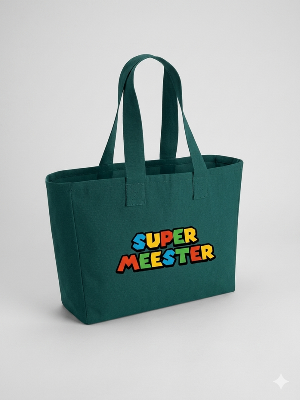 🎮 Super Meester Shopper – De Tas voor Echte Klashelden! 🍎