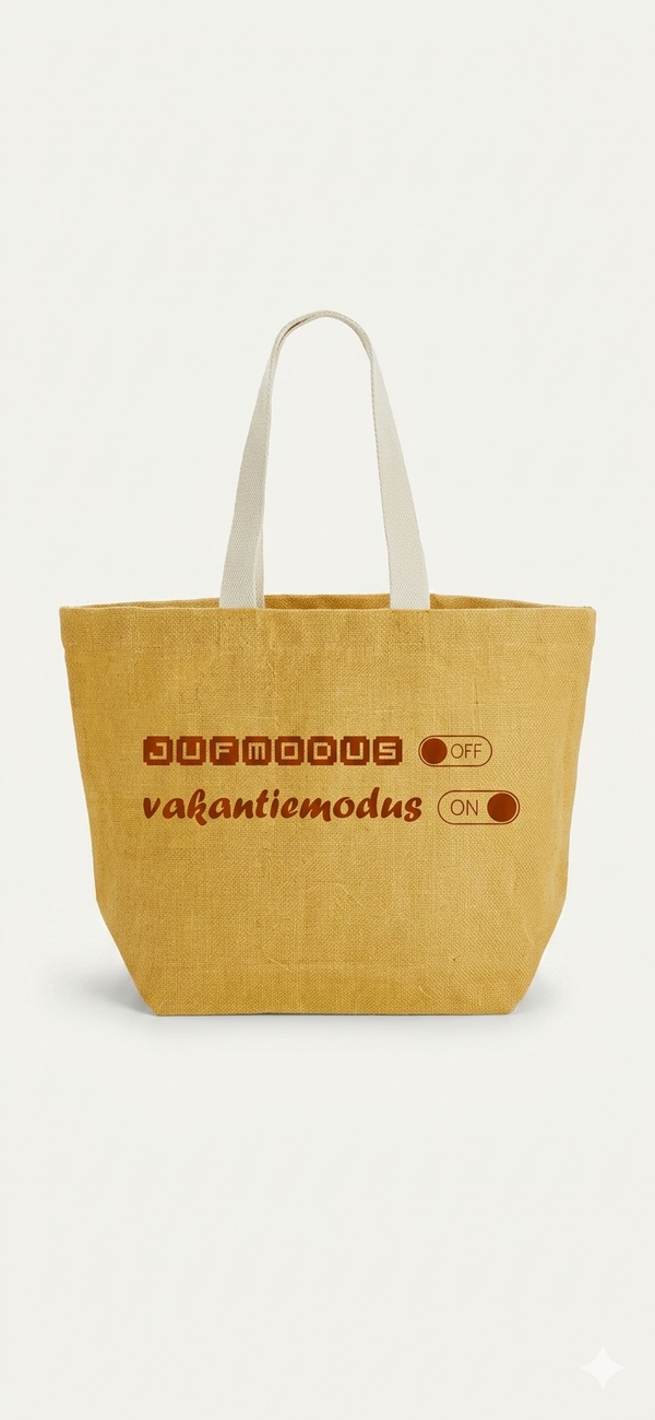 🏖️ DIKKE MERCIE – Strandeditie 🌞1 - jute Beach Bag