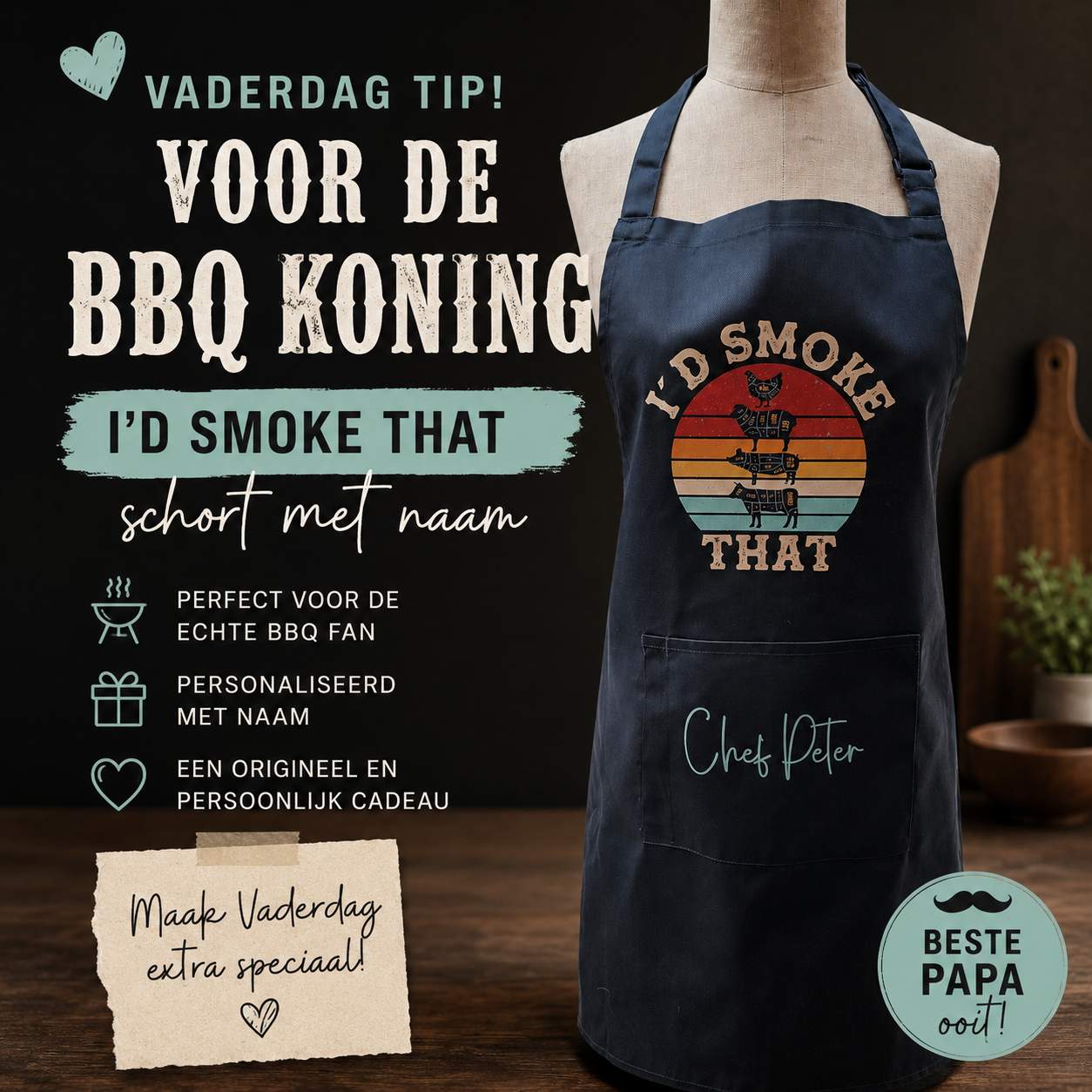 Keuken/bbq short