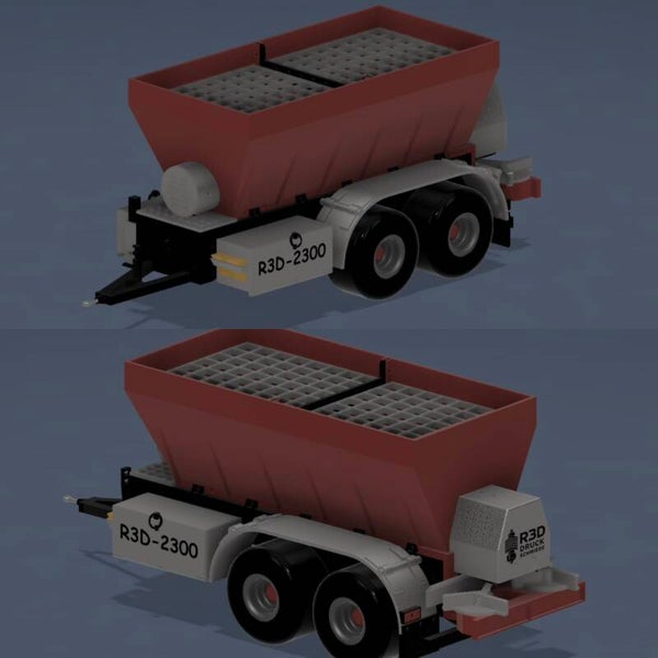 R3D-2300 Streuwagen (1/16, 1/14,5) - Bausatz (3D-gedruckt)