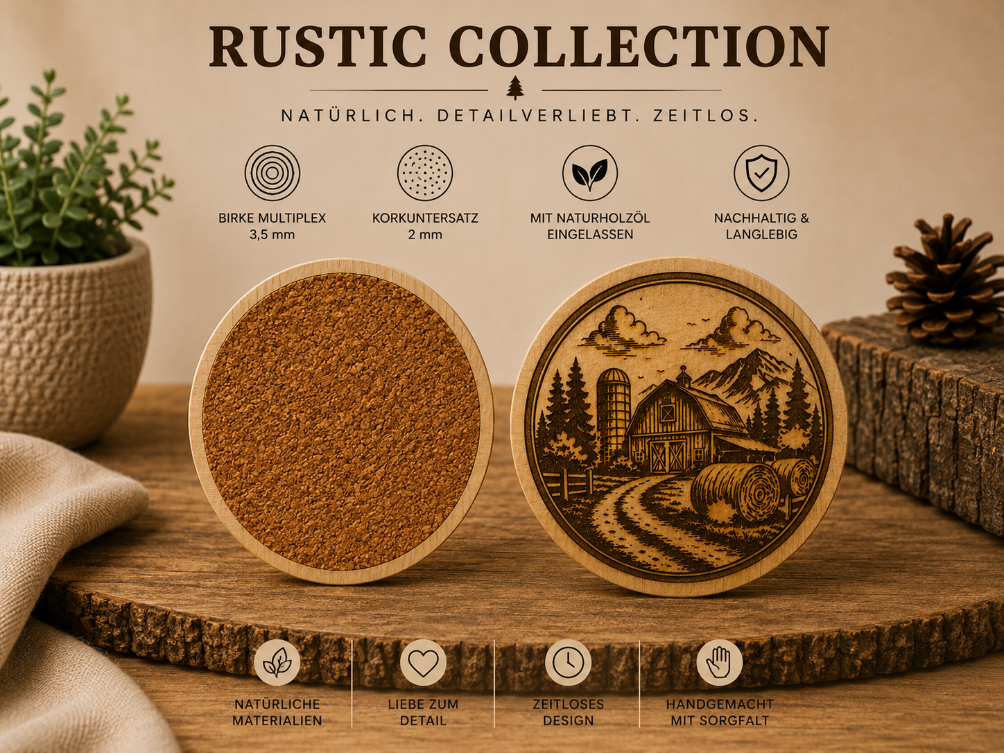 Rustic Collection – Scheune (Exklusive Holzprodukte mit 3D-Druck & Lasergravur)