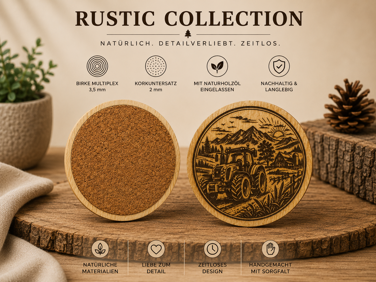 Rustic Collection – Trakto Newtimer (Exklusive Holzprodukte mit 3D-Druck & Lasergravur)