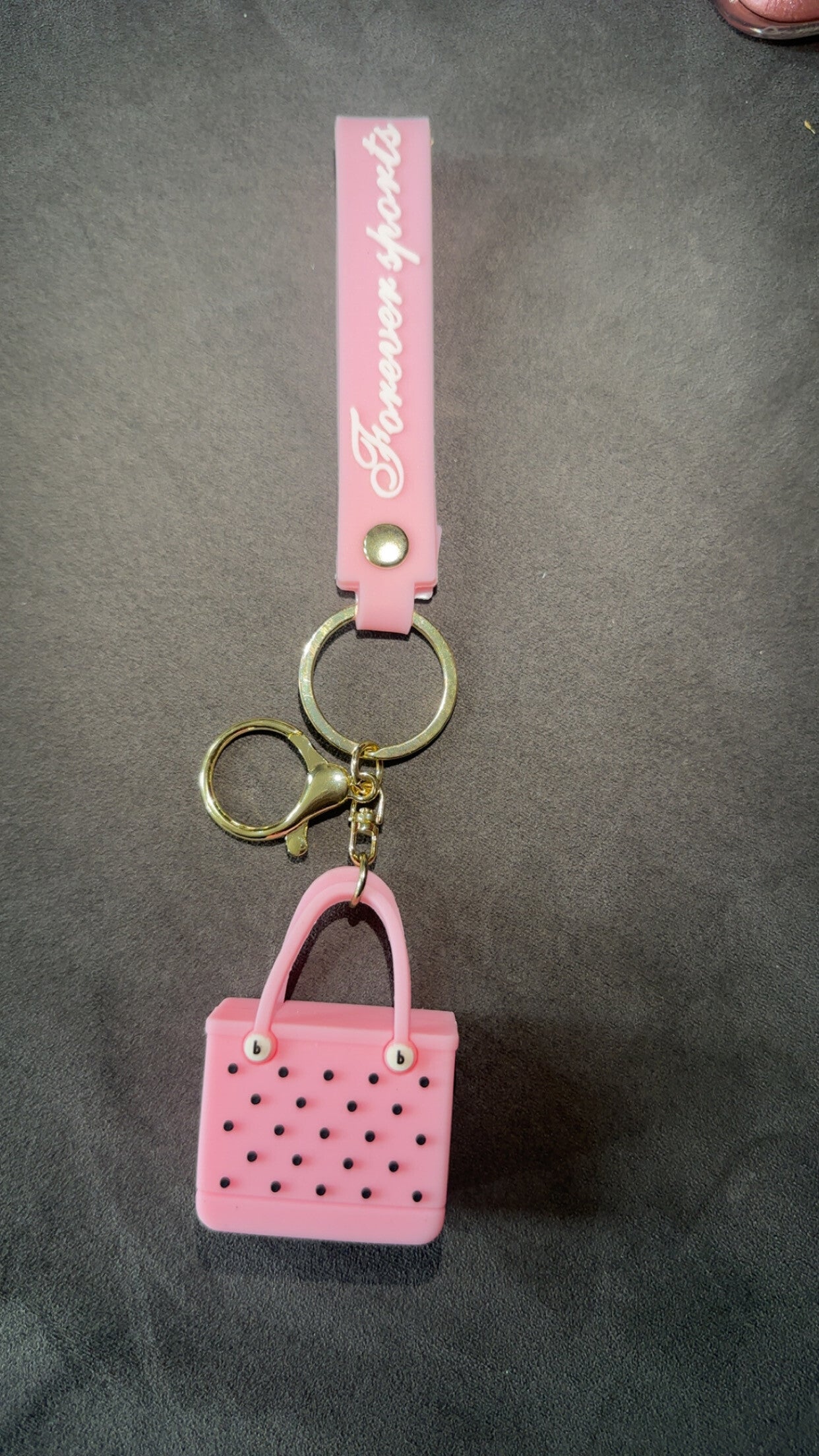 Sleutelhanger crocs tas roze