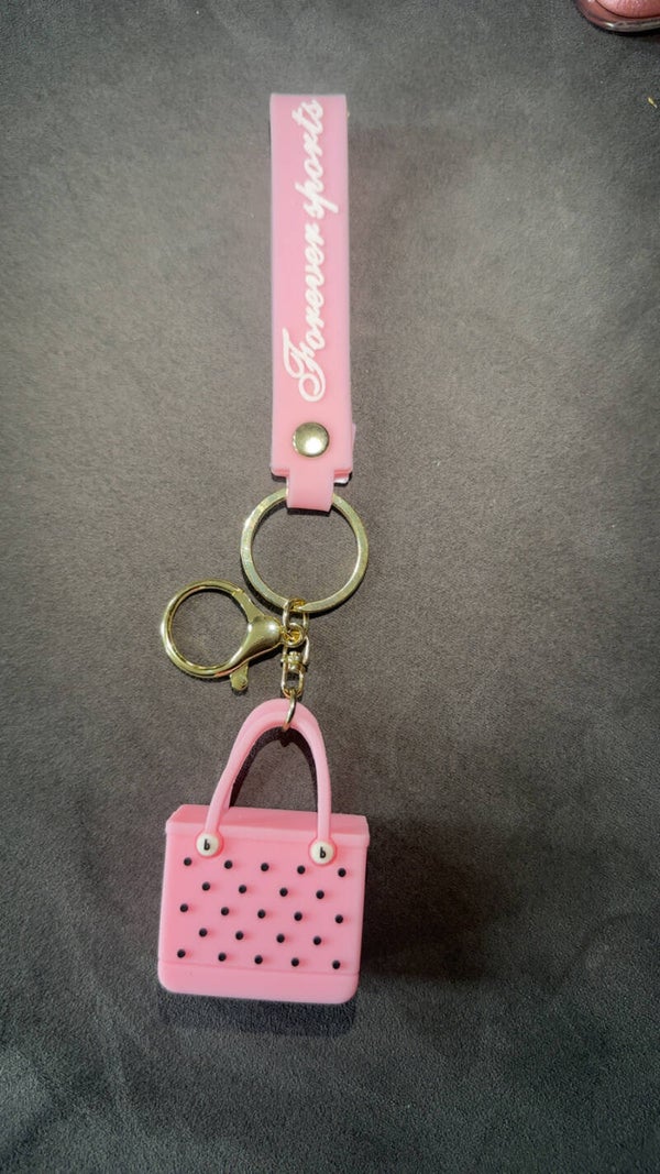Sleutelhanger crocs tas roze
