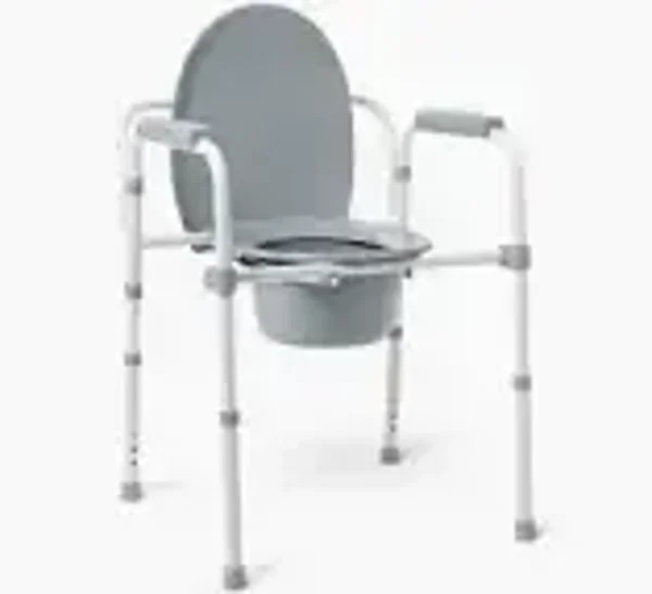 Elongated Folding Bedside Comode