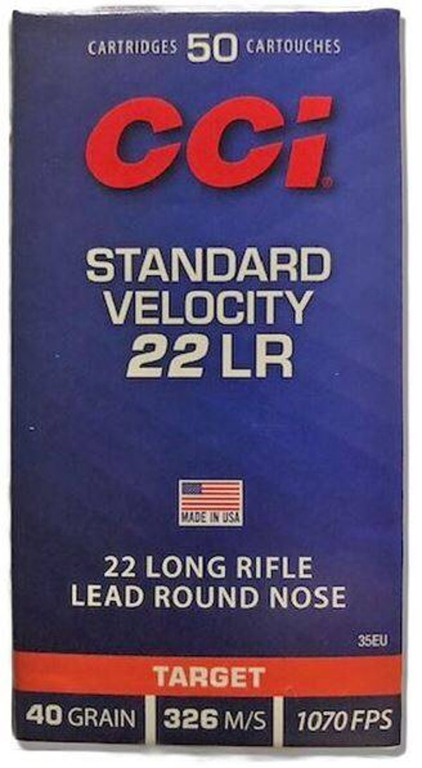 CCI MUNITION .22 LR 40GR STANDARD VELOCITY LRN 500