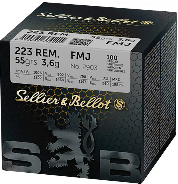 S&B Munition .223Rem FMJ 55grs