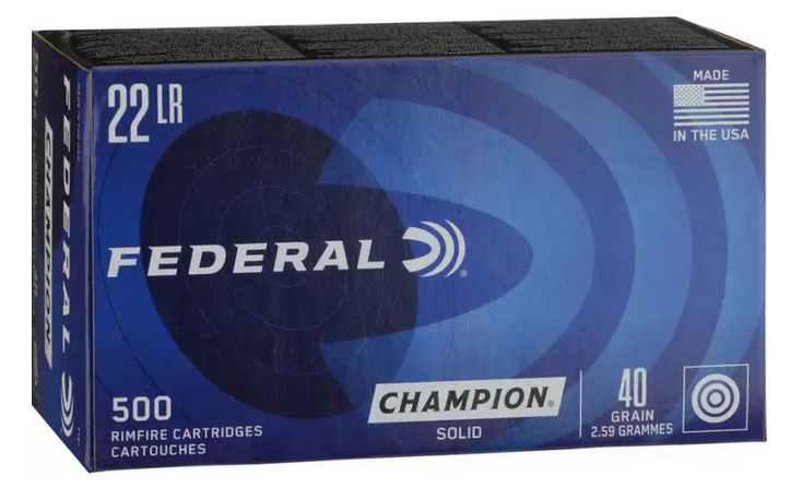 FEDERAL MUNITION .22 LR 40GR TARGET SOLID 500