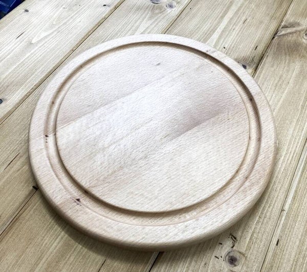 Schneidebrett / Brotzeitbrett aus Buche, rund