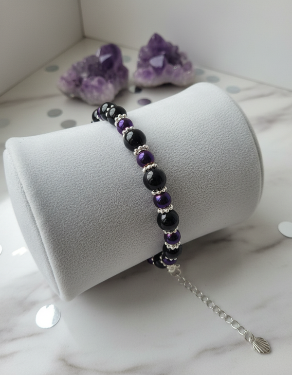 Black/purple bracelet