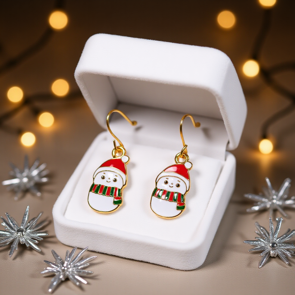 Snowman earrings