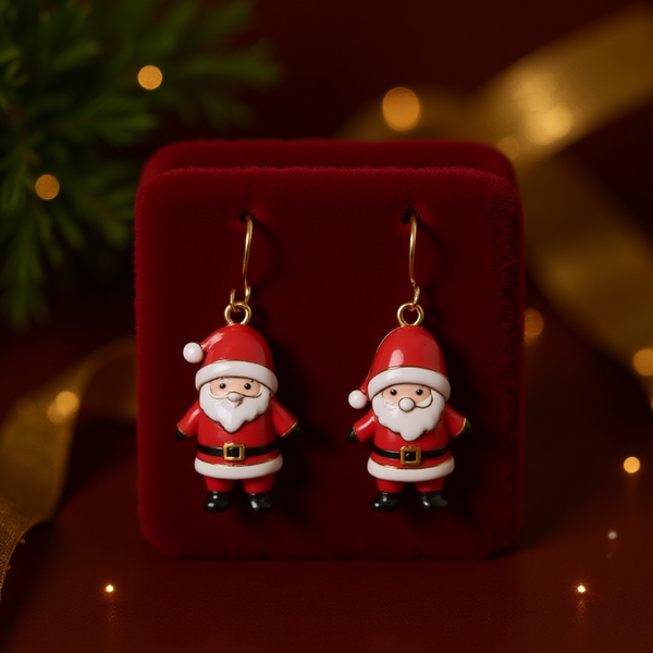 Whimsical Santa earrings