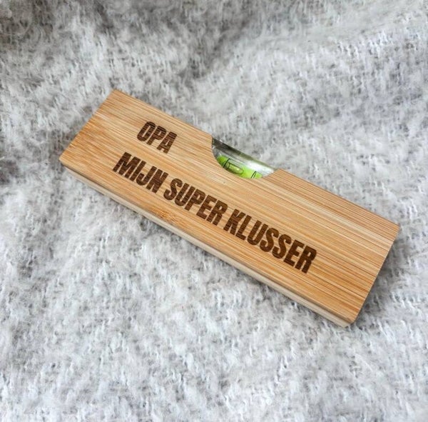 Waterpas/bieropener in één | Opa mijn super klusser