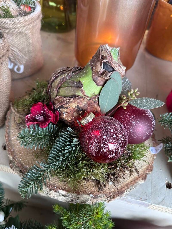 Kerststuk op schijf