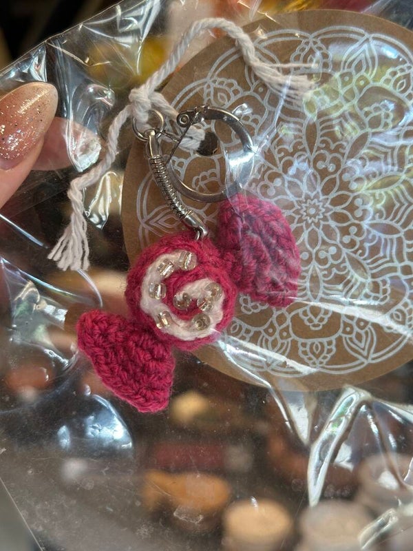 Sleutel/Tassenhanger snoepje roze