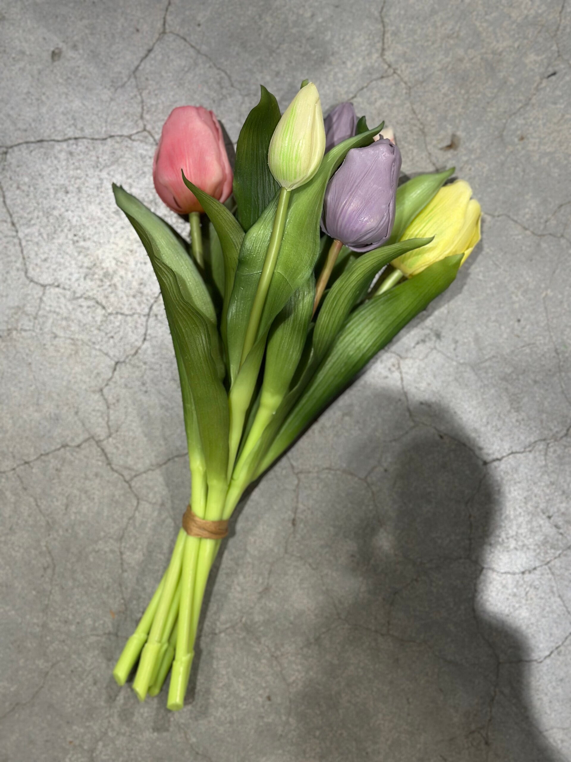 Tulpenbosje pastel - 30cm, 7 stelen