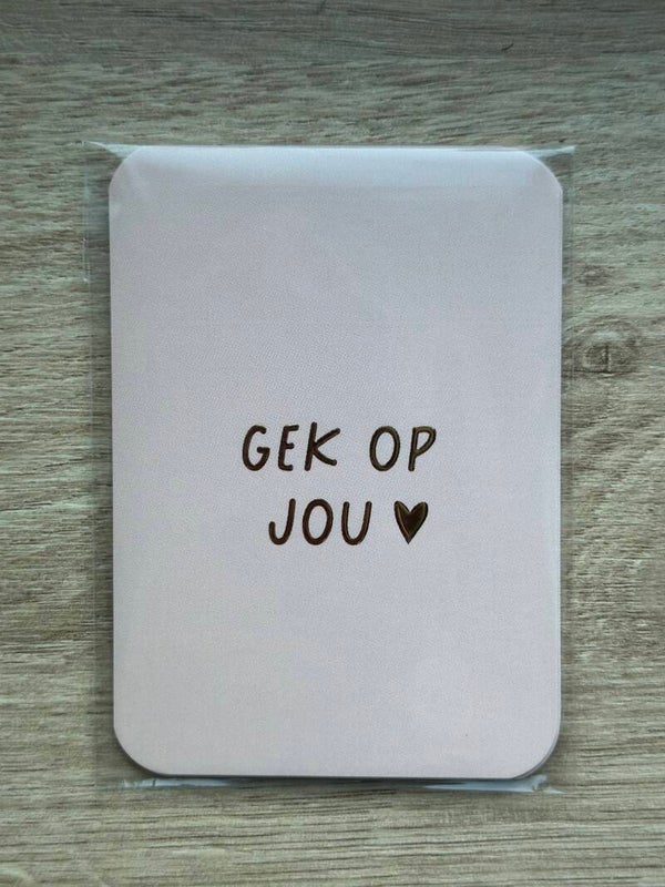 Kaartje, gek op jou