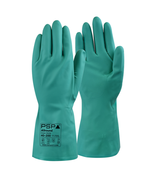 12 paar PSP 40-200 Allround Green Nitrile werkhandschoen