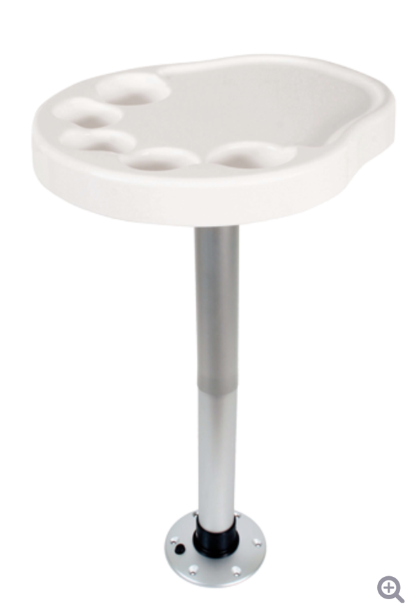 allpa Volkunststof tafelblad set "Palm" (450x390mm) met poot (H=685mm) en voet