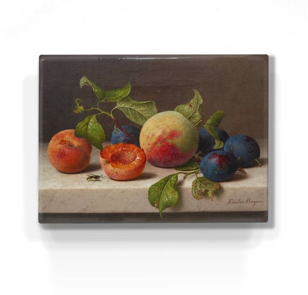 Stilleven met fruit en wesp