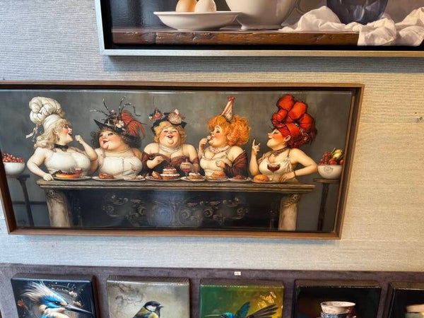 Laqueprint dikke dames
