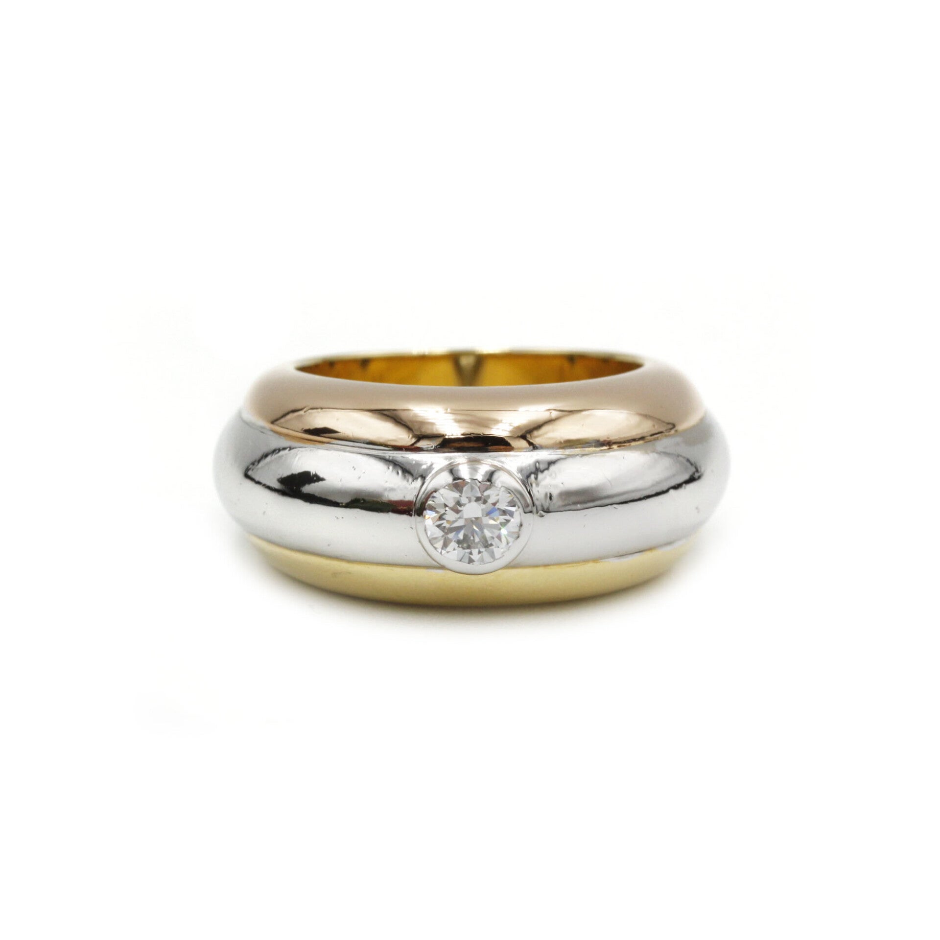 Cartier Tri-Color Gold and Diamond Ring