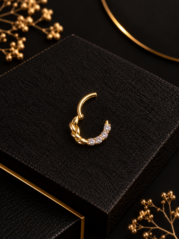 Anneau clicker Titane Gold
