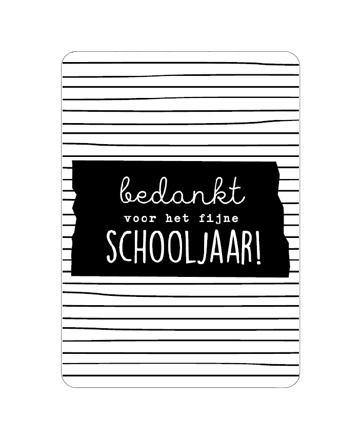 Bedankt voor het schooljaar