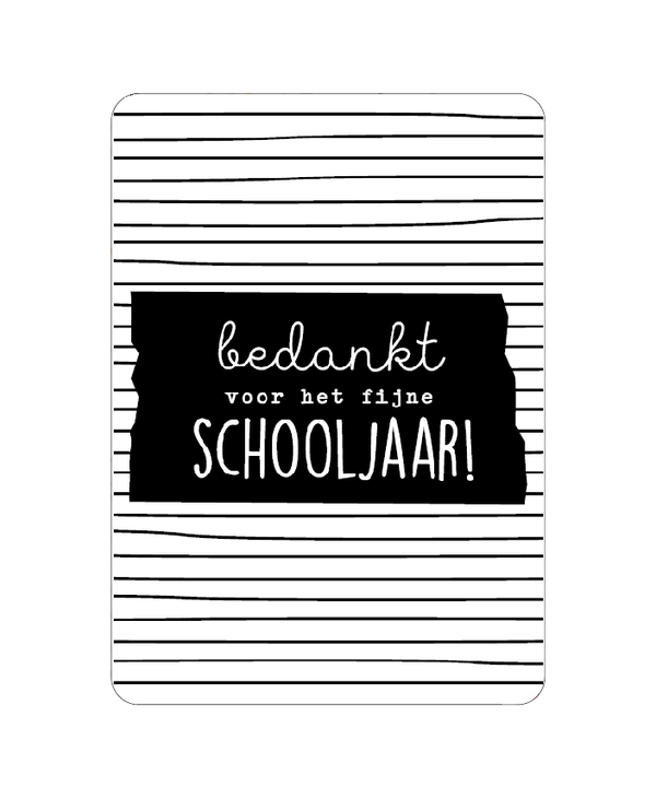 Bedankt voor het schooljaar