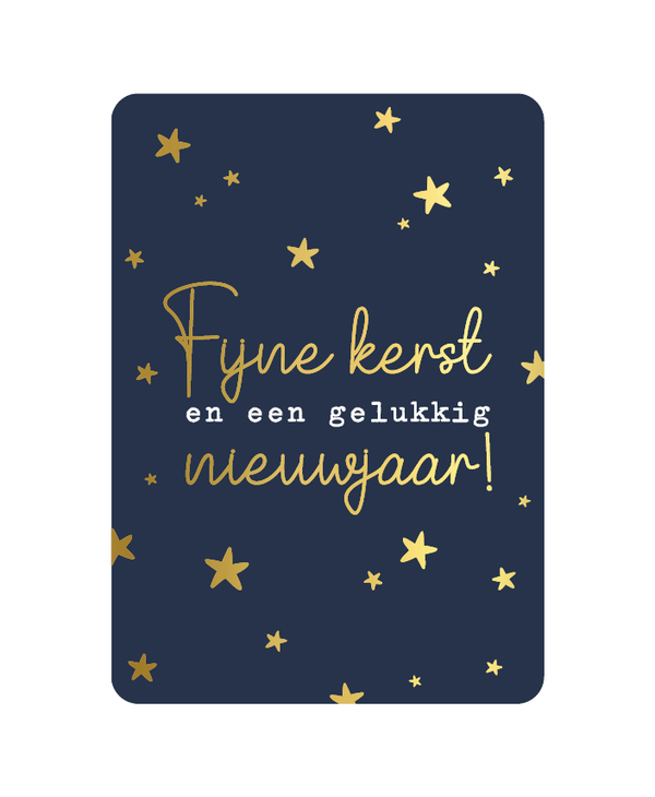 Wenskaart fijne kerst, gelukkig nieuwjaar