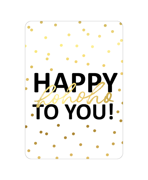 Wenskaart happy hohoho