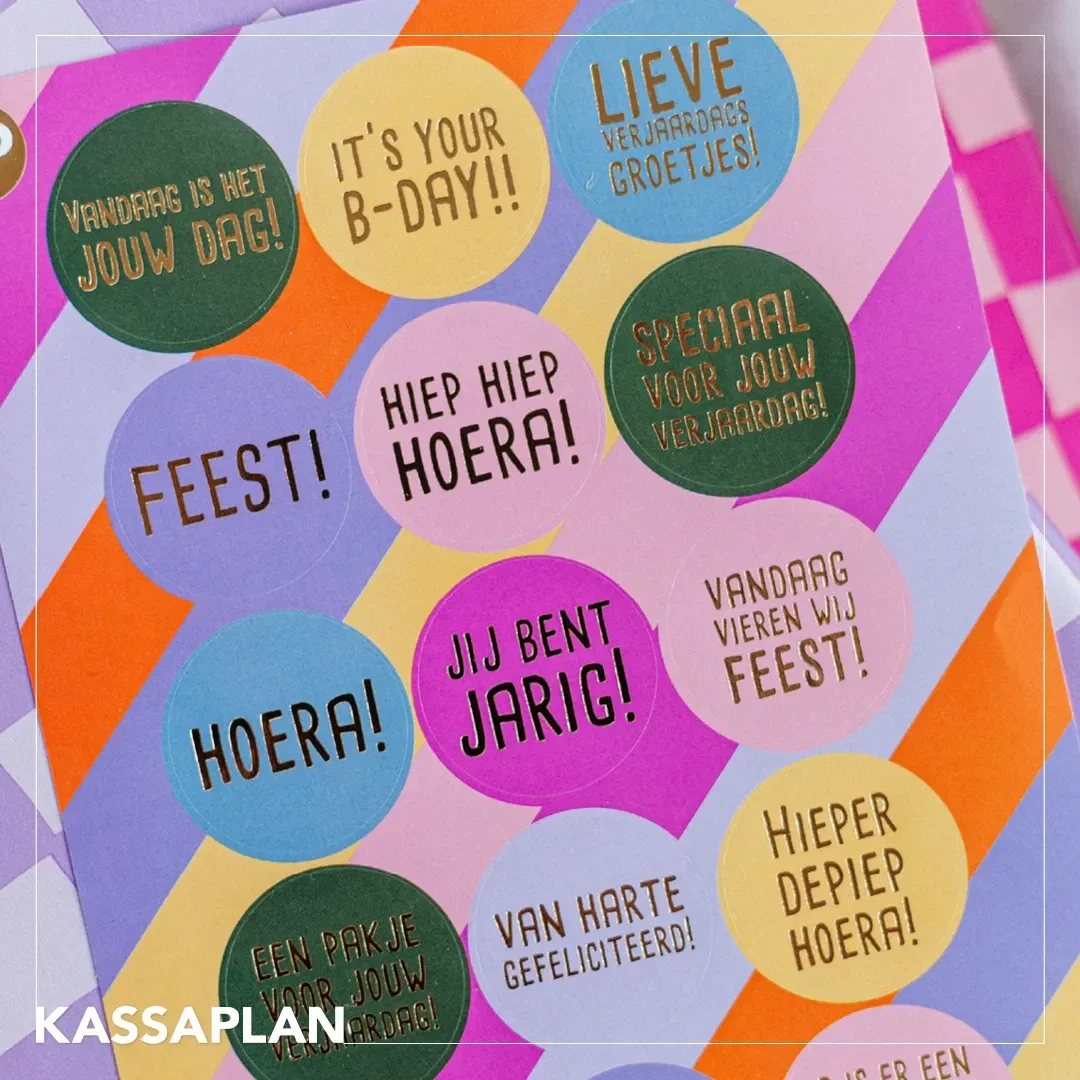 Stickervel gesteept