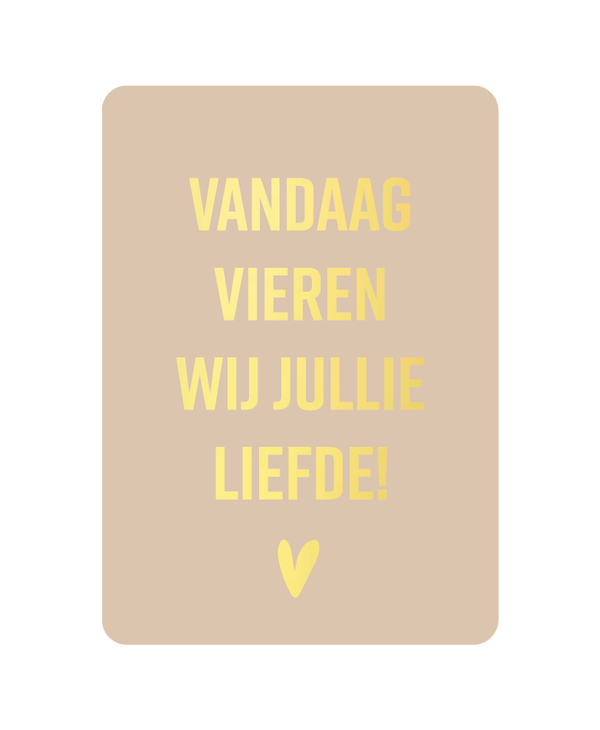 Wenskaart liefde vieren