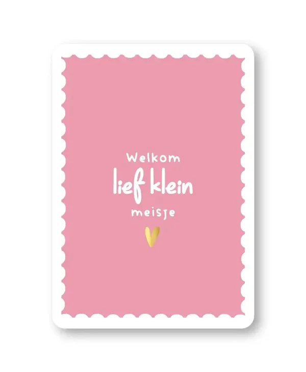 Welkom lief klein meisje