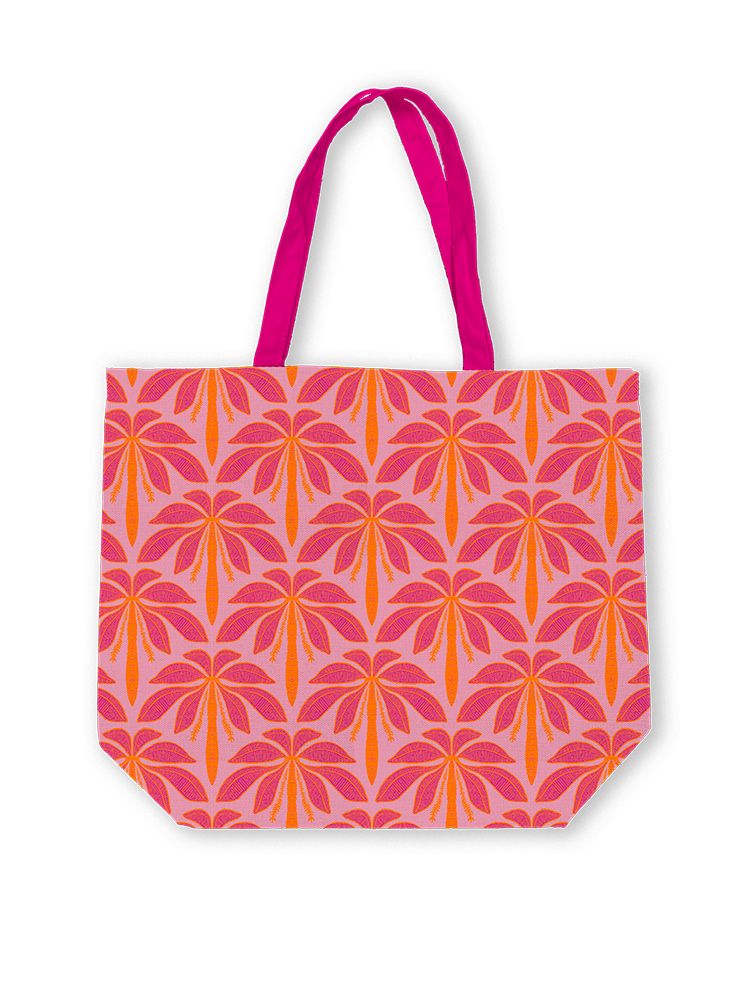 Tas palmbomen roze