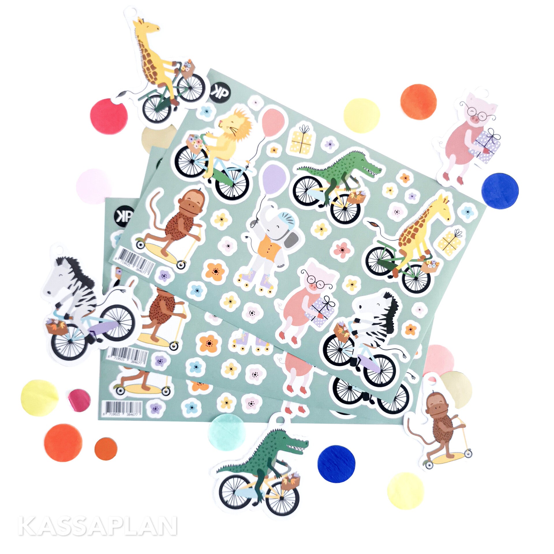 Stickervel feestbeesten