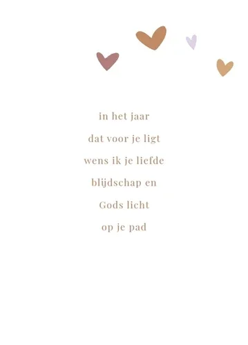 Wenskaart in het jaar dat voor je ligt