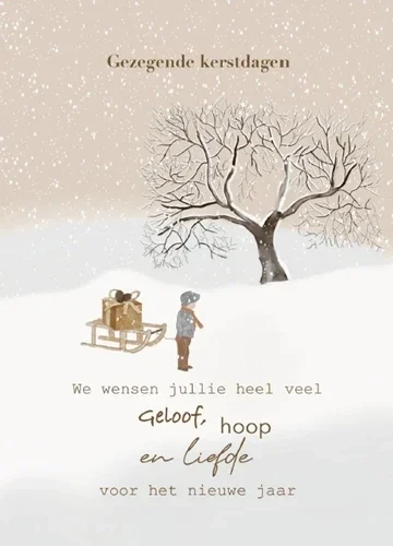 Wenskaart gezegende kerstdagen