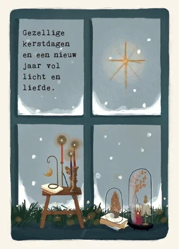 Wenskaart jaar vol licht en liefde