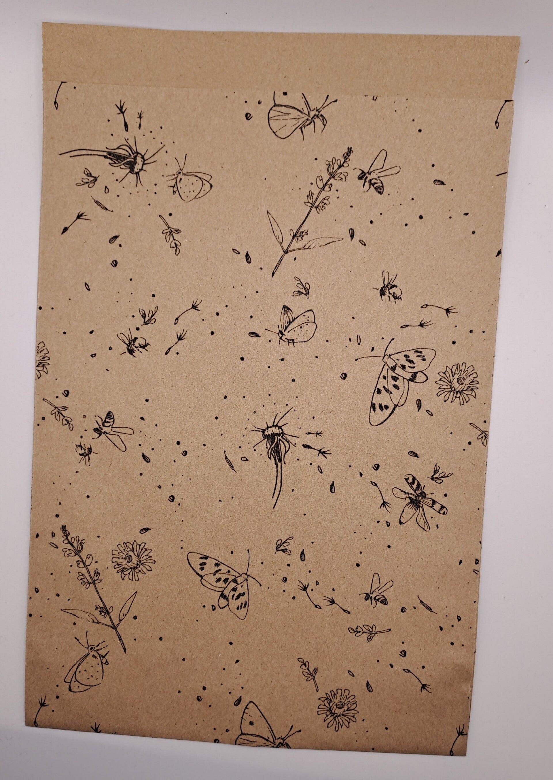 Cadeauzakje groot kraft insecten