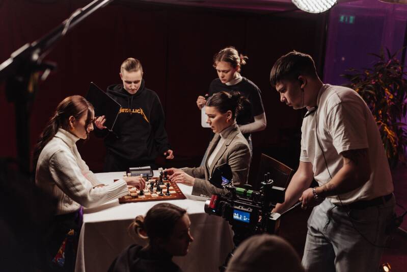 Behind-the-scenes still from Duell, shot on Blackmagic PYXIS