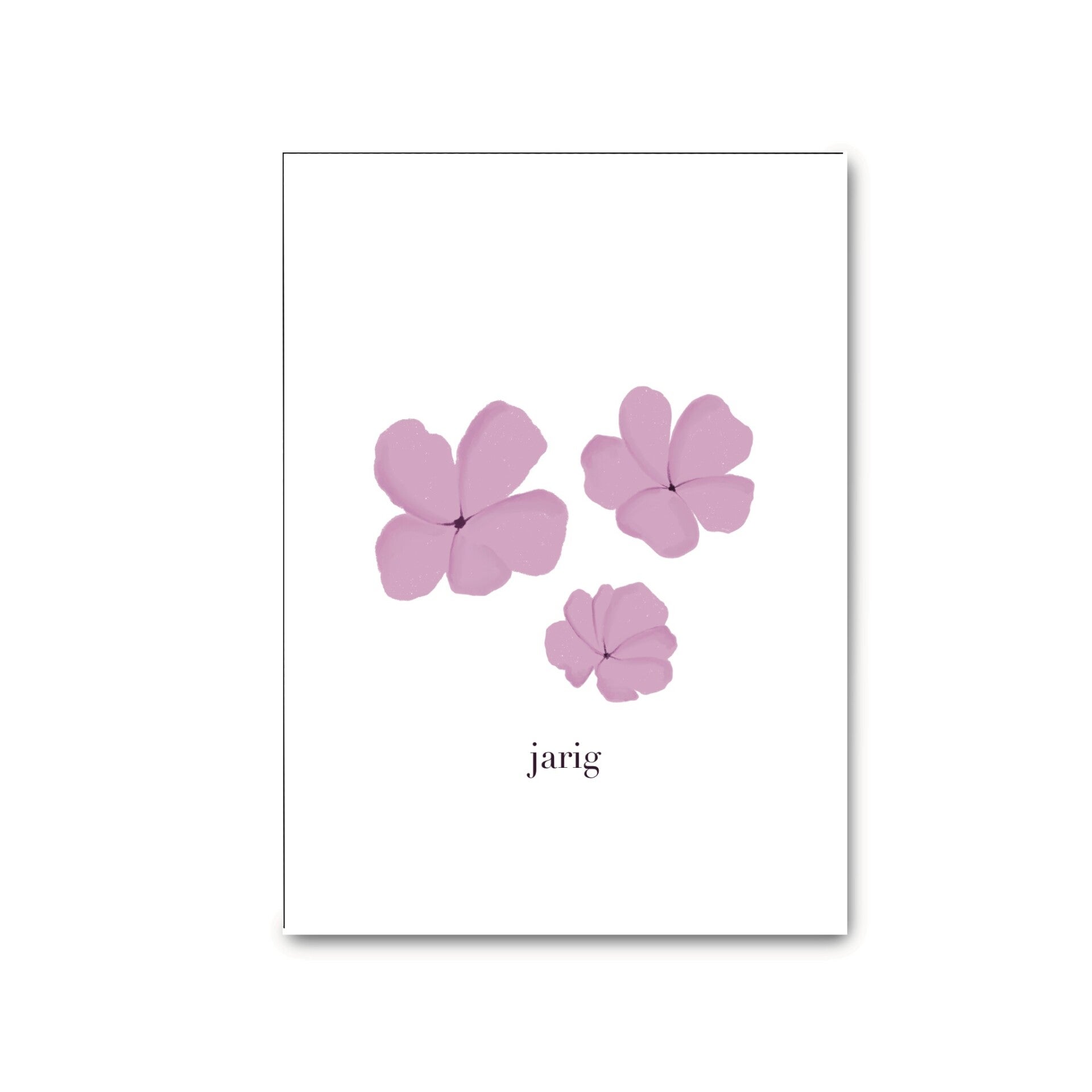 Jarig bloemen - Wenskaart 123