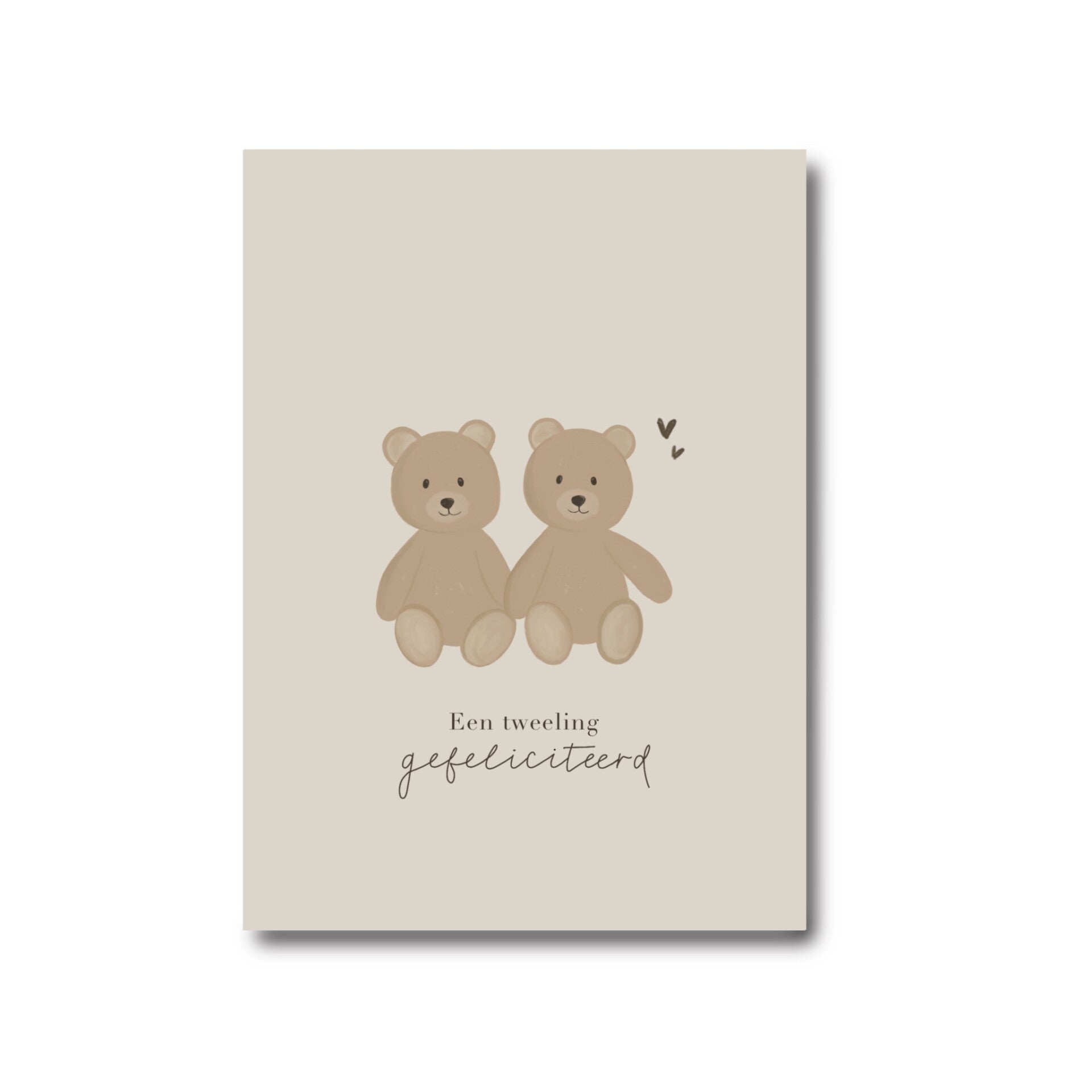 Tweeling beertjes - Wenskaart